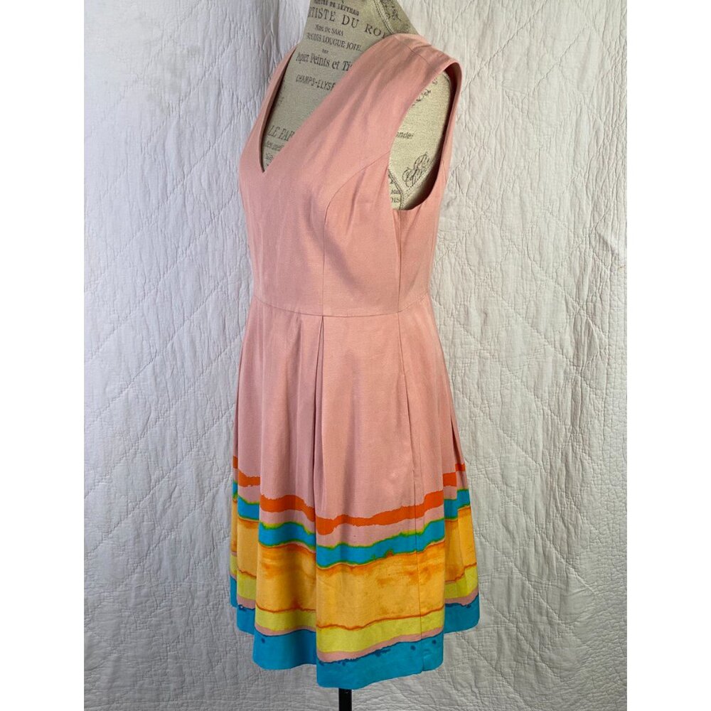 Anthropologie Painterly Pink Sleeveless Dress By Tracy Reese - Picture 4 of 11